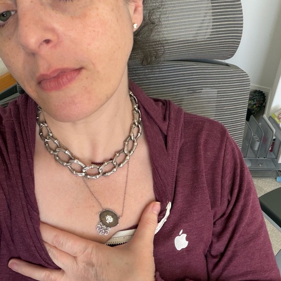 Vintage 1996 Tiffany & Co Sterling Silver Bone Link Necklace 126g Rare Statement - Picture 4 of 6